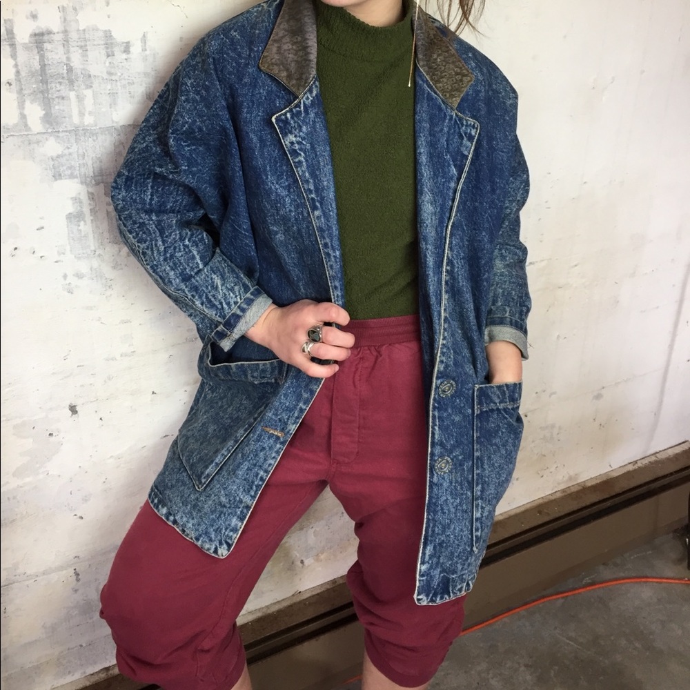 Vintage denim acid wash jacket